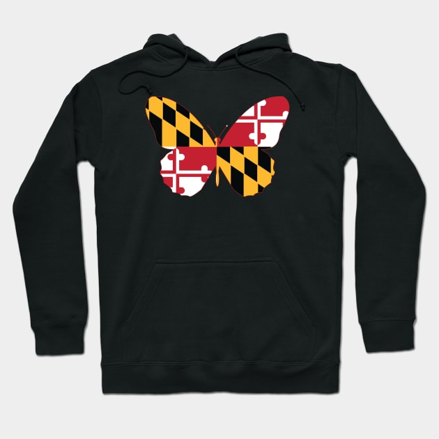 Maryland Butterfly Hoodie by Wickedcartoons